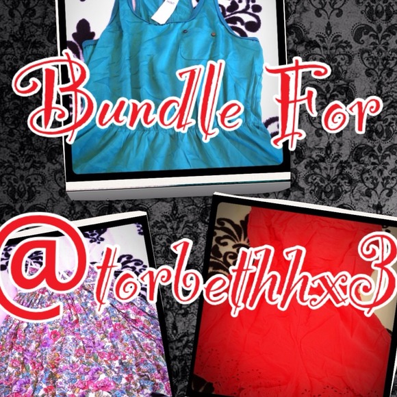 Bundle: romper, floral dress & green dress shirt
