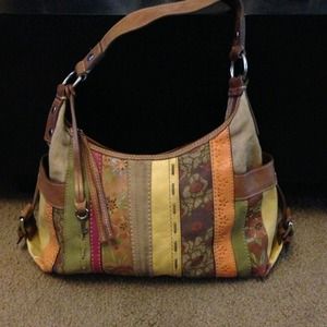 🎀SOLD🎀Bundle Leather Multi color Fossil handbag