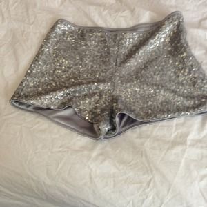 Super hot sequin shorts!