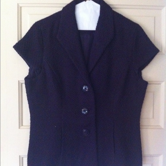 Eggplant Cap Sleeve blazer