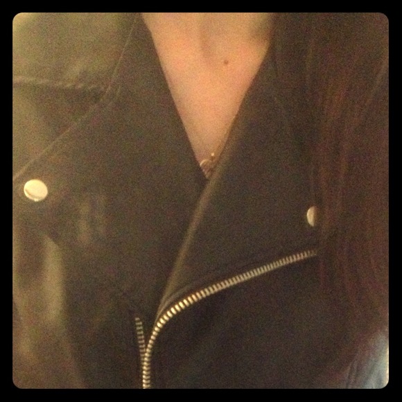 Faux leather vest