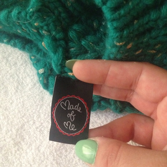 Turquoise knit beanie - Picture 4 of 4