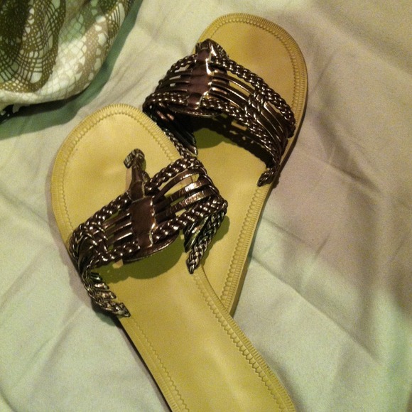 Bronze sandals! New!