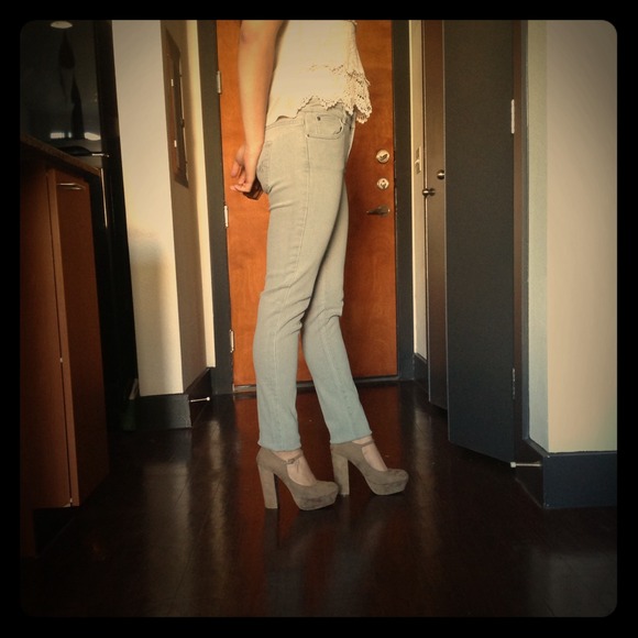 The limited gray stretchy jeans