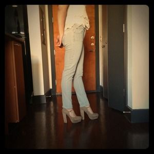 The limited gray stretchy jeans