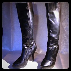 Black "hooker" boots