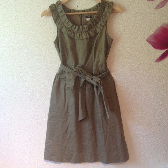 J. Crew Olive Green Dress