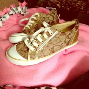 Gold Coach sneakers