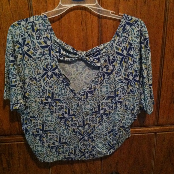 Tribal print crop top.