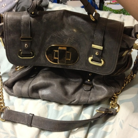 Grey leather badgley mischka!