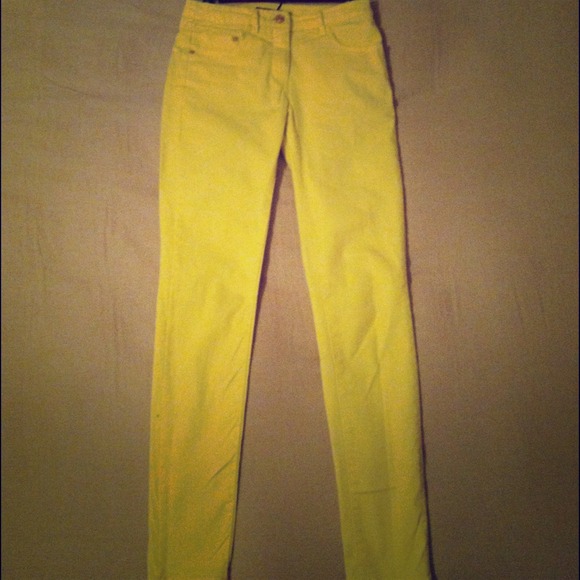 Yellow Colored Skinny Jeans