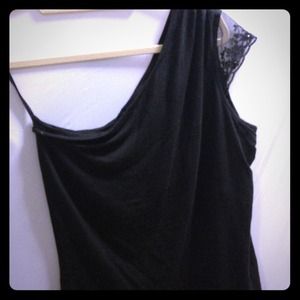 The Limited One Shoulder Beautiful Black Shirt