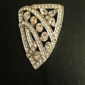 Faux Diamond Brooch