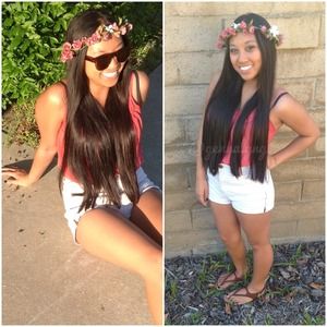 Pink & White Flower Crown