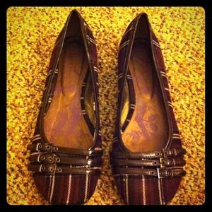 ALDO purple plaid flats