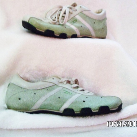 Diesel leather square toed sneakers
