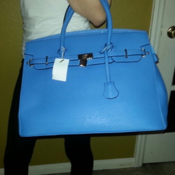 Blue handbag