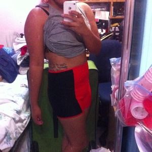 ❌SOLD❌Color Block High Waisted Shorts