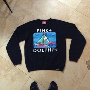 Pink dolphin portrait crew neck VERY RARE