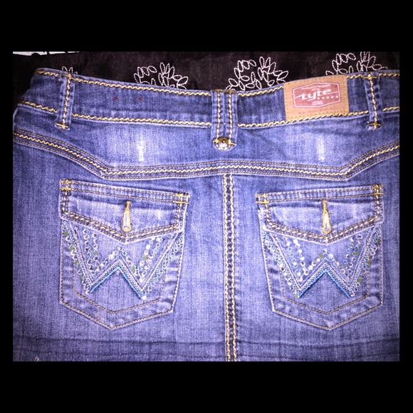 2 "Tyte" very mini jean skirts...$20 for both!