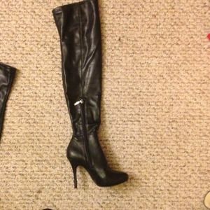 Mid Thigh-High Leather boots