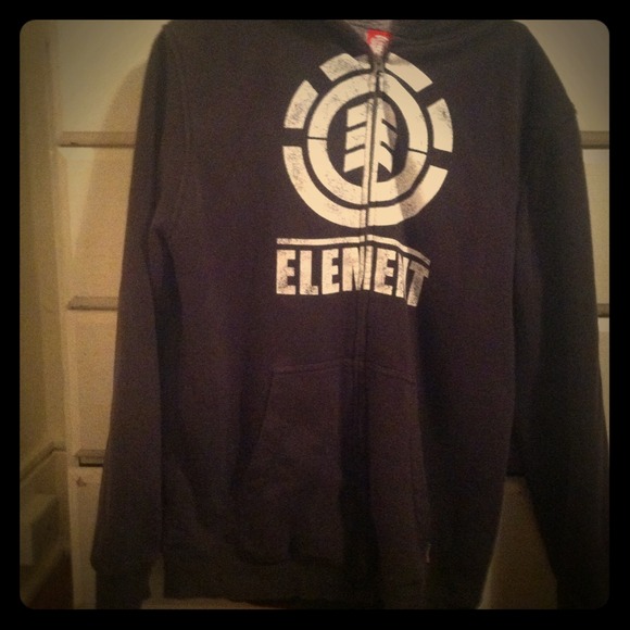 SOLD! Dark Gray Element Zip Up Hoodie