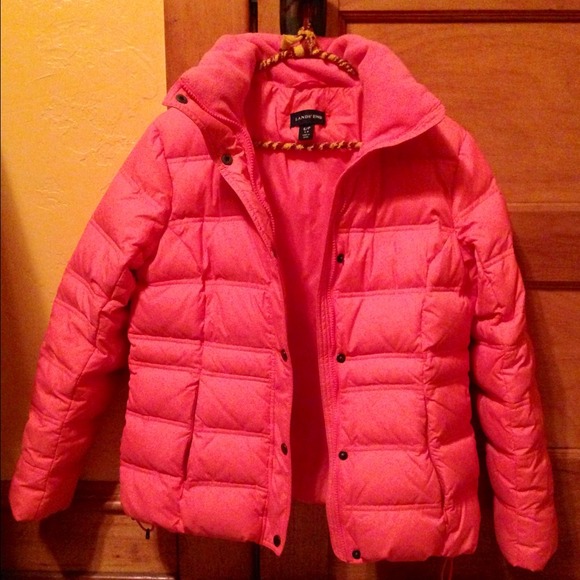 👚Coral Land's End puffer winter jacket - Picture 3 of 4