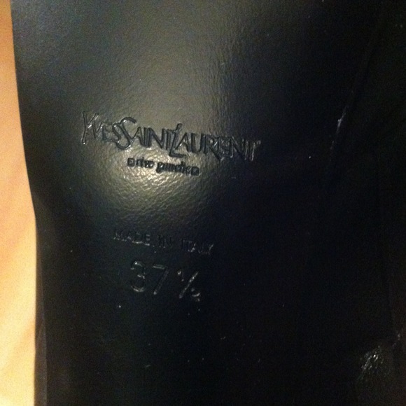 PRICE REDUCED  YSL black leather high tribute - Picture 2 of 4