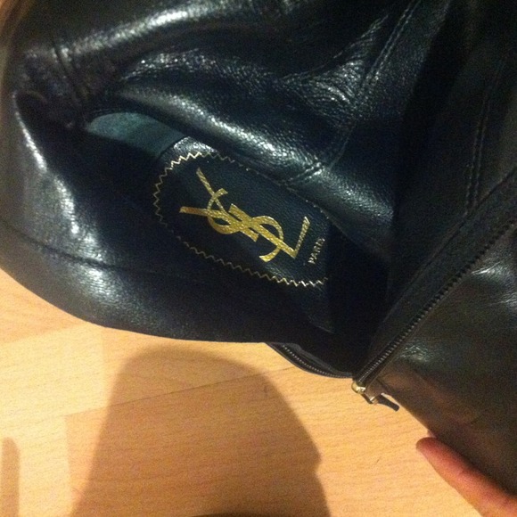 PRICE REDUCED  YSL black leather high tribute - Picture 4 of 4