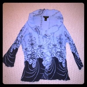 Plus size chiffon ruffled shirt