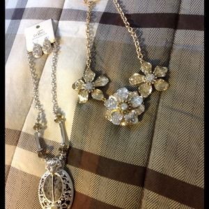 Silver Necklace and Earring Sets