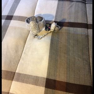 Silver Bangle w/ Ring Attached