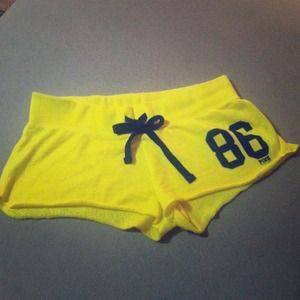 Victoria's Secret Yellow Cut-off Shorts