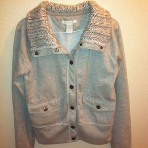 Charlotte Russe light grey jacket, size medium