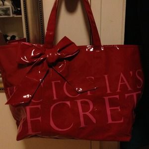 Victoria's Secret tote bag.