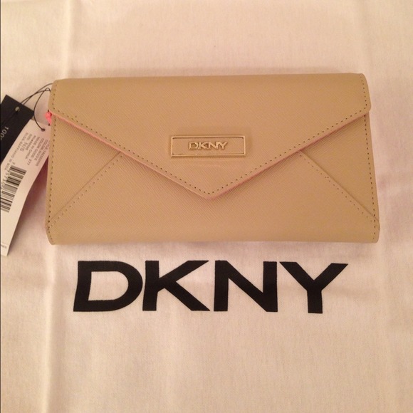 **Sold on eBay** DKNY tan leather wallet