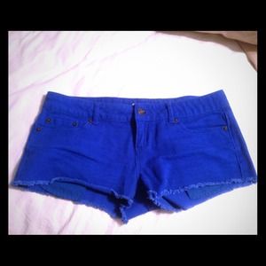 Cobalt Blue Denim Shorts