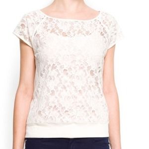 LACE PANEL T-SHIRT