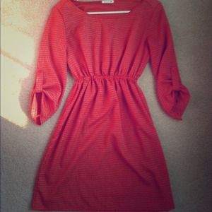 Orange dress with Tear Drop details