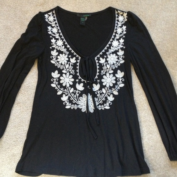 Sweet embroidered flowy top