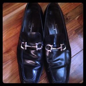 SOLD!  Authentic Ferragamo men's black shoes