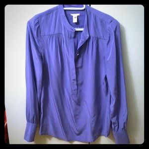 J Crew size 2 lavender silk blouse