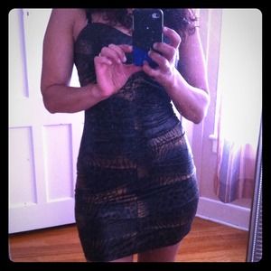 Stretch sexy Snake skin Dress