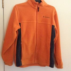 💰REDUCED💰Orange and gray Columbia fleece zip up.