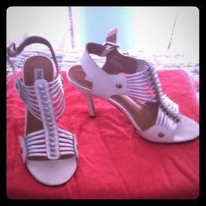 White and silver sandal