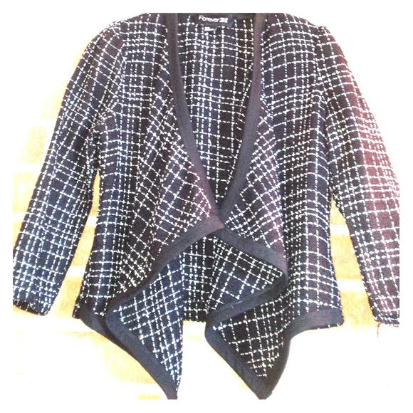 Black & White Knit Jacket