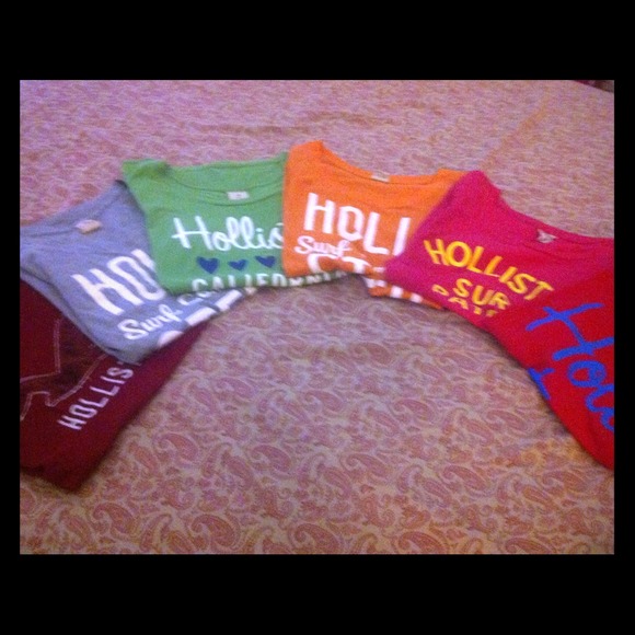 Bundled 6 girls Hollister T-shirts for summer