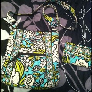 Vera Bradley large hipster and wallet