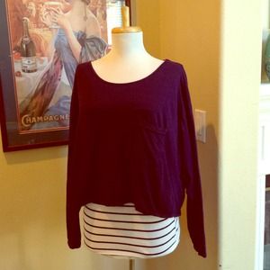 American apparel dark purple top