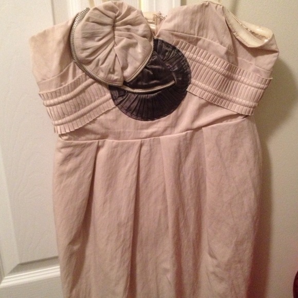 Blush and steel grey short dress.